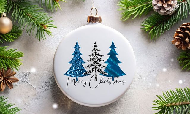 Blue Christmas Trees PNG | Leopard Pattern Design | Modern Holiday Sublimation Art Sublimation Print Perfect Design Shop 