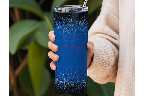 Blue Confetti Sparkle 20oz Tumbler Wrap Sublimation DesignSVG 