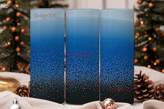 Blue Confetti Sparkle 20oz Tumbler Wrap Sublimation DesignSVG 