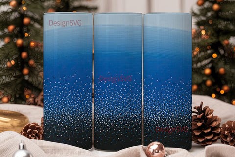 Blue Confetti Sparkle 20oz Tumbler Wrap Sublimation DesignSVG 
