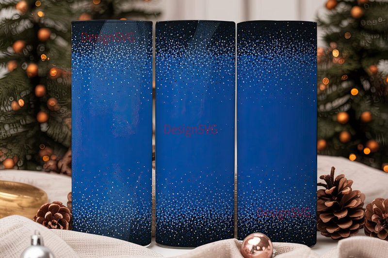 Blue Confetti Sparkle 20oz Tumbler Wrap Sublimation DesignSVG 