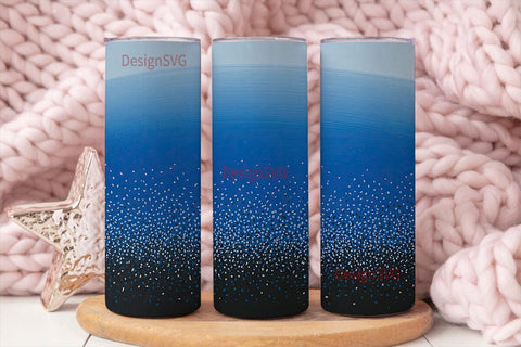 Blue Confetti Sparkle 20oz Tumbler Wrap Sublimation DesignSVG 