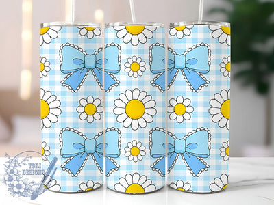 Blue Coquette Bow Valentine Tumbler, Valentine Bow Wrap, Cute Coquette Cup, Romantic Sublimation Design, Valentine Gift Tumbler, Sweet Bow Wrap, Elegant Coquette Cup Sublimation ToriDesigns 