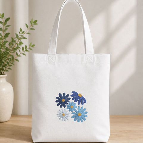 Blue Daisy Flowers Machine Embroidery Design – Floral Daisy Bouquet Embroidery File Embroidery/Applique DESIGNS PatternFeed8 