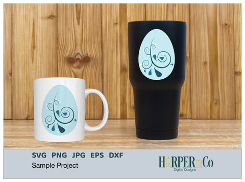 Blue Easter Egg SVG PNG Cut EPS File SVG HarperNCo 