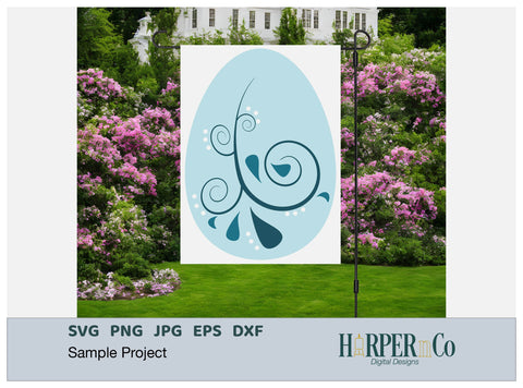 Blue Easter Egg SVG PNG Cut EPS File SVG HarperNCo 