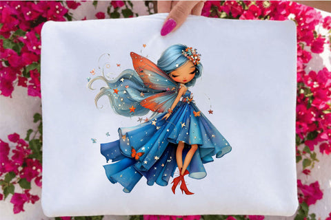 Blue Fairy Girl Clipart PNG Sublimation SVGArt 