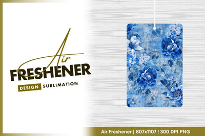 Blue Floral Pattern with Peonies and Leaves on Textured Background Sublimation Regulrcrative 