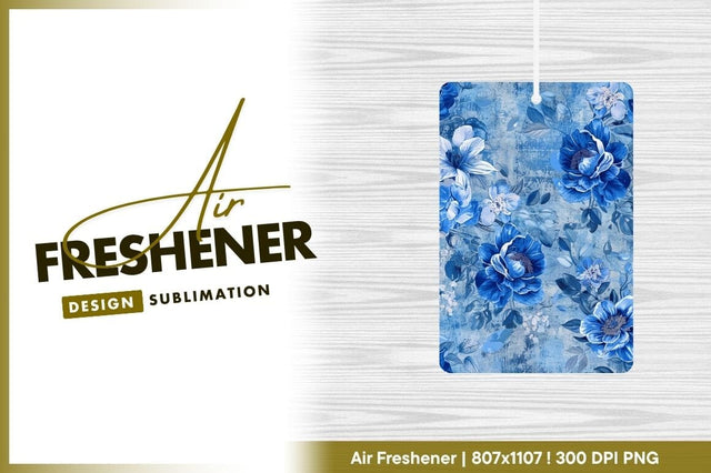 Blue Floral Pattern with Peonies and Leaves on Textured Background Sublimation Regulrcrative 
