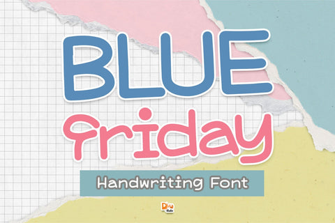 Blue Friday Font Dm Letter Studio 