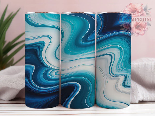 Blue Geode Marble Tumbler, Blue Marble Wrap, Crystal Stone Sublimation Design, Elegant Geode Cup, 20Oz Skinny Tumbler Wrap, Sparkly Agate Mug, Luxury Marble Design Sublimation Li Zamperini 