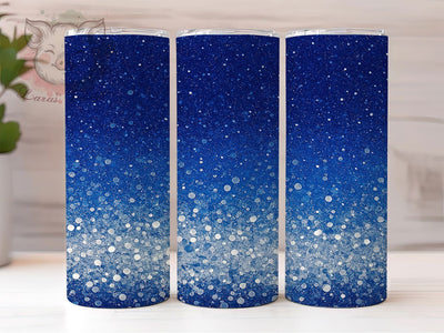 Blue Glitter Ombre Tumbler Wrap, Ombre Tumbler PNG, 20oz Skinny Tumbler Design, Sparkly Blue Sublimation, Gradient Glitter Wrap Design, Shiny Ombre Tumbler PNG, Glittery Blue Tumbler Sublimation Lara' s Designs 