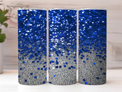 Blue Glitter Ombre Tumbler Wrap, Ombre Tumbler PNG, 20oz Skinny Tumbler Design, Sparkly Blue Sublimation, Gradient Glitter Wrap Design, Shiny Ombre Tumbler PNG, Glittery Blue Tumbler Sublimation Lara' s Designs 