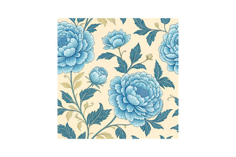 Blue Green Vintage Floral Pattern, Digital Paper, Seamless Pattern Digital Pattern FloridPrintables 