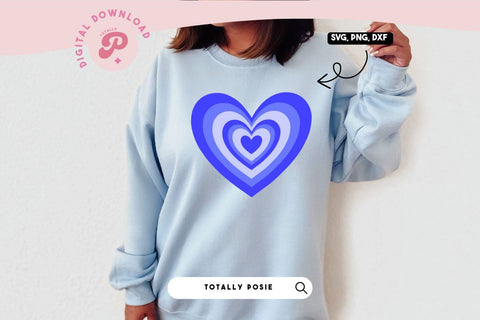 Blue Heart SVG SVG Totally Posie 