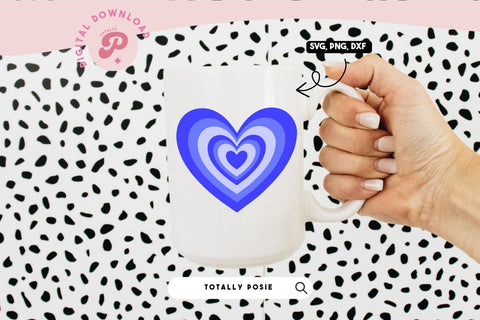Blue Heart SVG SVG Totally Posie 