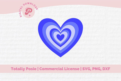 Blue Heart SVG SVG Totally Posie 