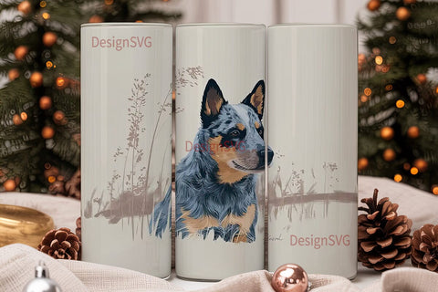 Blue Heeler Dog 20oz Tumbler Wrap Sublimation DesignSVG 