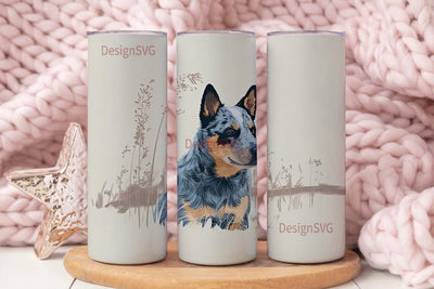 Blue Heeler Dog 20oz Tumbler Wrap Sublimation DesignSVG 