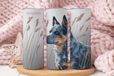 Blue Heeler Dog 20oz Tumbler Wrap Sublimation DesignSVG 