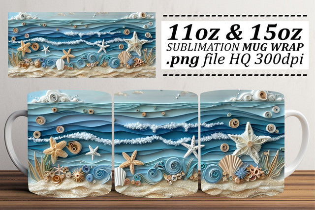 Blue Horizon Mug Sublimation Design Sublimation afrosvg 