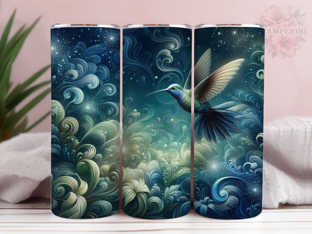 Blue Hummingbird 20oz Tumbler Wrap PNG, Hummingbird Tumbler Png, Straight & Tapered Tumbler Wrap, Instant Digital Download Sublimation Li Zamperini 