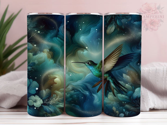 Blue Hummingbird 20oz Tumbler Wrap PNG, Hummingbird Tumbler Png, Straight & Tapered Tumbler Wrap, Instant Digital Download Sublimation Li Zamperini 