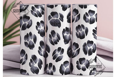 Blue Leopard 20oz Tumbler Wrap Sublimation sassyprint 
