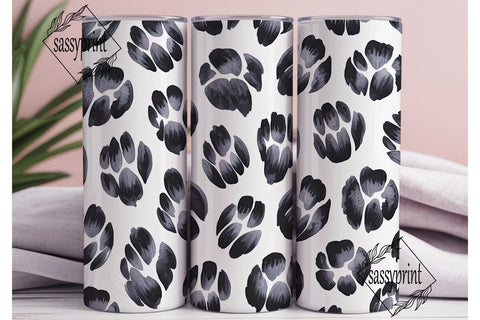 Blue Leopard 20oz Tumbler Wrap Sublimation sassyprint 