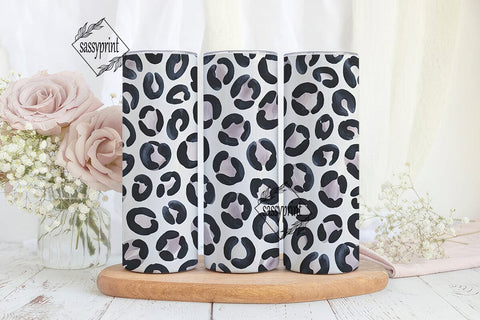 Blue Leopard 20oz Tumbler Wrap Sublimation sassyprint 