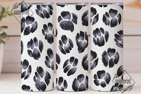 Blue Leopard 20oz Tumbler Wrap Sublimation sassyprint 