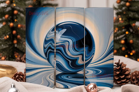 Blue Marble 20oz Tumbler Wrap Sublimation DesignSVG 