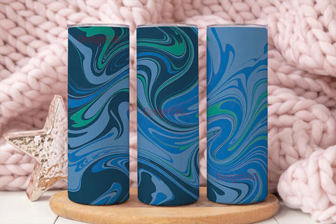 Blue Marble Tumbler Wrap Sublimation DesignSVG 