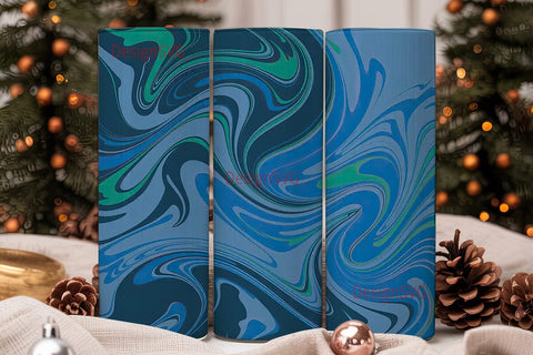 Blue Marble Tumbler Wrap Sublimation DesignSVG 