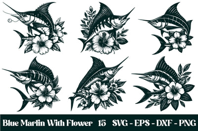 Blue Marlin Svg Bundle SVG Rupkotha 