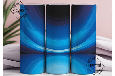 Blue Ombre 20oz Tumbler Wrap Sublimation sassyprint 