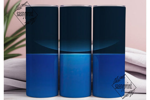 Blue Ombre 20oz Tumbler Wrap Sublimation sassyprint 