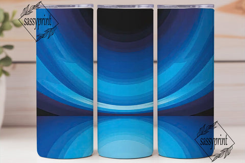 Blue Ombre 20oz Tumbler Wrap Sublimation sassyprint 