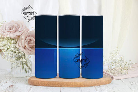 Blue Ombre 20oz Tumbler Wrap Sublimation sassyprint 