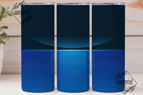 Blue Ombre 20oz Tumbler Wrap Sublimation sassyprint 