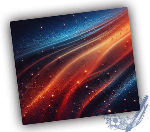 Blue Orange Tumbler Wrap, Chunky Glitter Design, Ombre Tumbler, 20oz Sublimation, Glitter Ombre Tumbler, Sparkly Drinkware, Colorful Tumbler Wrap Sublimation ToriDesigns 