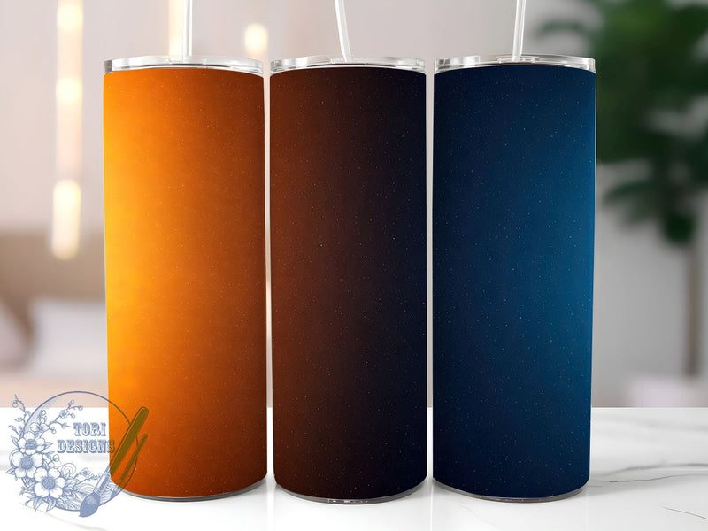 Blue Orange Tumbler Wrap, Chunky Glitter Design, Ombre Tumbler, 20oz Sublimation, Glitter Ombre Tumbler, Sparkly Drinkware, Colorful Tumbler Wrap Sublimation ToriDesigns 