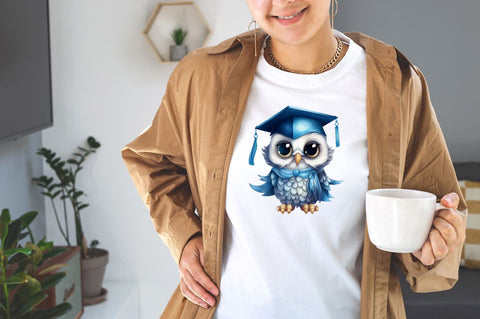 Blue Owl Graduate Sublimation Clipart Bundle Sublimation Designangry 