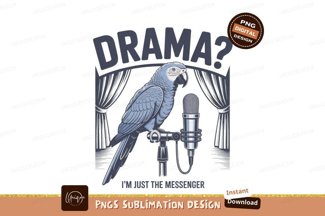 Blue parrot microphone stage curtains image Sublimation Designangry 
