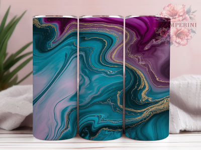 Blue Purple Marble Tumbler, Blue and Purple Theme, Gold Glitter Effect, Elegant Glam Style, Luxury Aesthetic, Chic Modern Design, Tumbler Wrap, Sublimation Design, 20oz Tumbler, Sparkle Artwork Sublimation Li Zamperini 