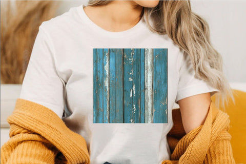 Blue Rustic Wood Background PNG Bundle Sublimation SVGArt 
