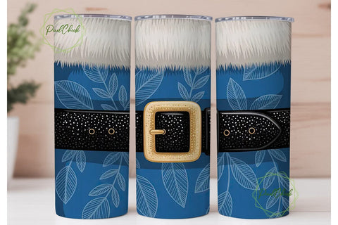 Blue Santa Suit 20oz Tumbler Wrap Sublimation PixelChick 