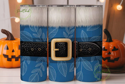 Blue Santa Suit 20oz Tumbler Wrap Sublimation PixelChick 