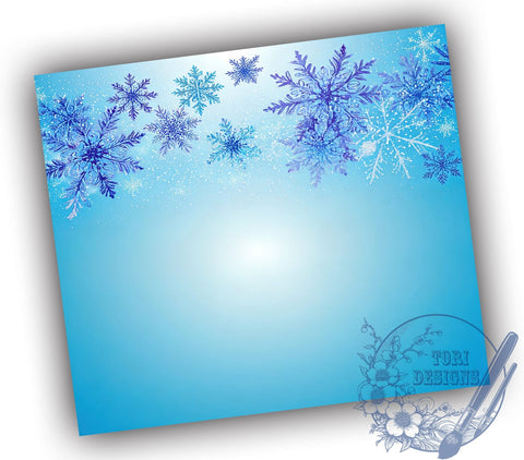 Blue Snowflake Christmas Tumbler, Blue Snowflake Tumbler, Christmas Decor, Winter Drinkware, 20oz Wrap, Snowflake Design, Holiday Gifts, Sublimation Art Sublimation ToriDesigns 
