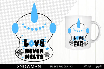 Blue Snowman SVG. Christmas Saying, Quote SVG Olga Terlyanskaya 